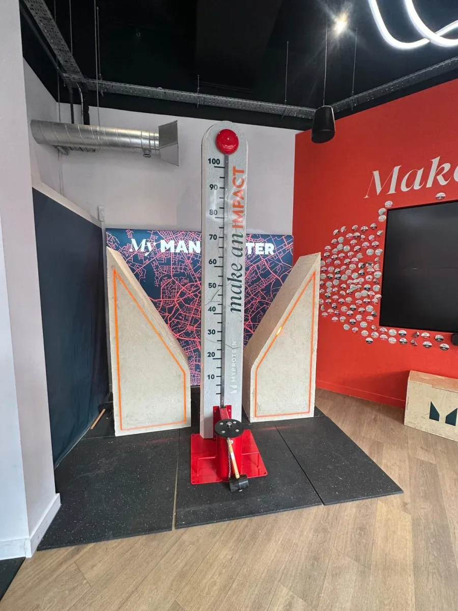 Make an impact branded high striker in a retail space